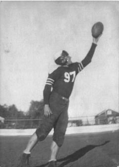 Bill as football star in high school
